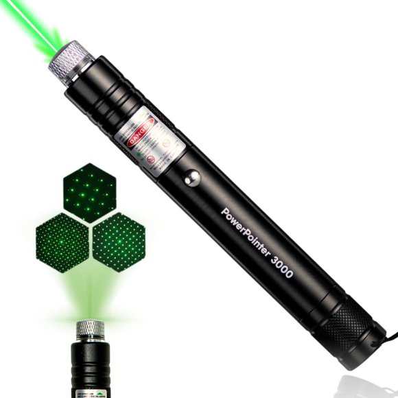 Linterna Cinder Brands Power Pointer 3000 con proyección de estrellas