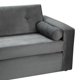 thumbnail image 2 of Sofá Vivo 3 Cuerpos Más 2 Pouf Felpa Gris, 2 of 5