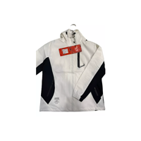 Genérico - Chaqueta Cortaviento Deportiva Ultra Liviana Micropolar Blanco, Talla M
