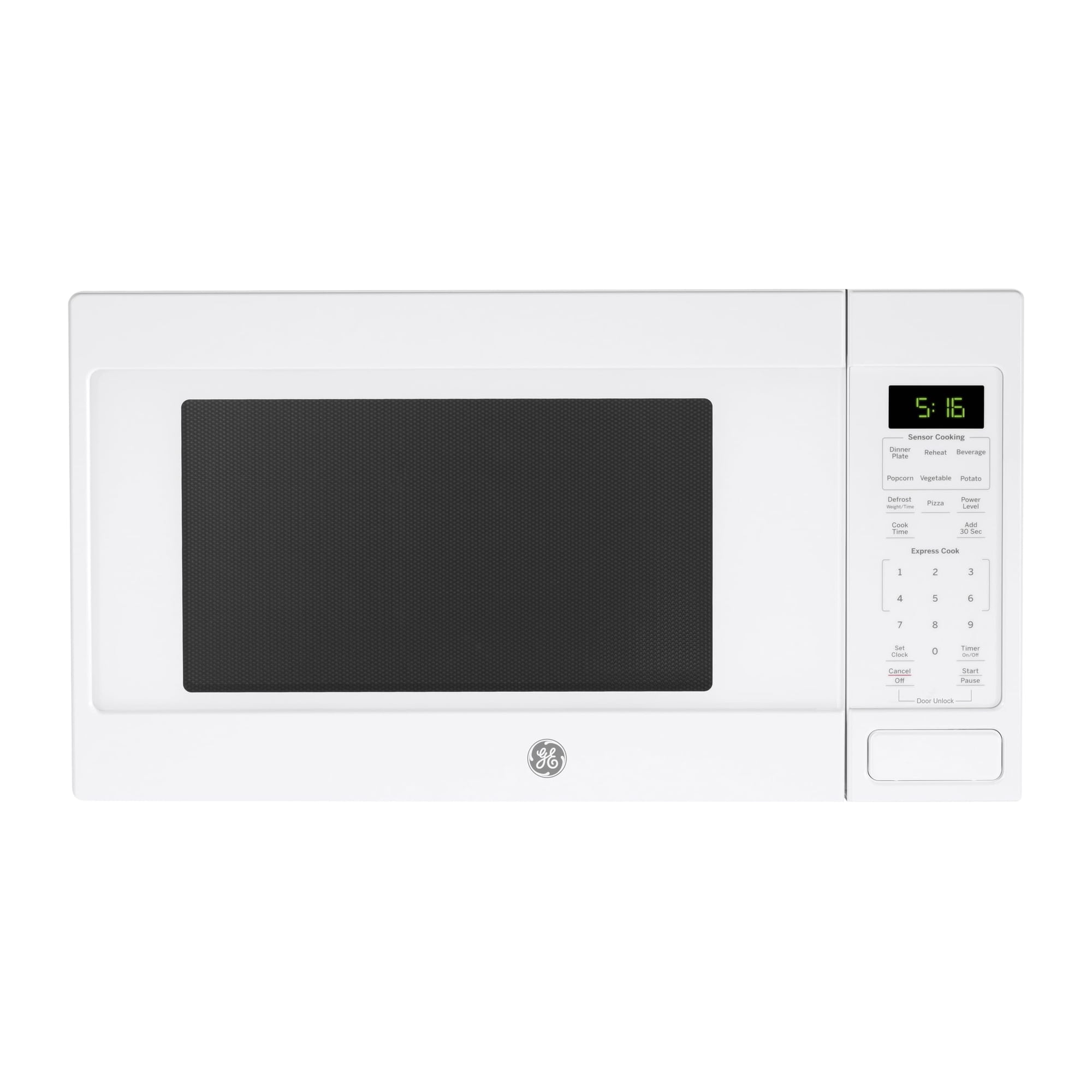 Horno Microondas Ge De 1.6 Pies Cúbicos, 1150 W, Con 8 Ajustes Automáticos, Blanco