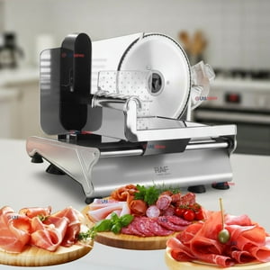 Rebanadora Cortadora Fiambre Carne Eléctrica Raf Color Plateado