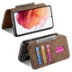 thumbnail image 3 of Funda Billetera Magnética para Samsung Galaxy S21 Plus Soporte Tarjetas Desmontable Marrón, 3 of 6