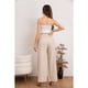 thumbnail image 3 of Pantalón Mujer Casual Recto Algodón Tipo Lino Tiro Alto 7003, 3 of 3