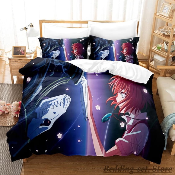 Mahou Tsukai no Yome Bedding Set Bed Set Adult Kid Bedroom Duvetcover SetsBed