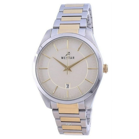 Reloj Para Hombre Con Esfera Champagne Y Acero Inoxidable Bicolor Con Cuarzo 50213 Cbn 102