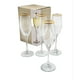 thumbnail image 1 of Set de Copas 4 Piezas de Vidrio Borde Dorado, 1 of 3