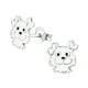 thumbnail image 1 of Aros Plata 925 Forma Perro Blanco, 1 of 2