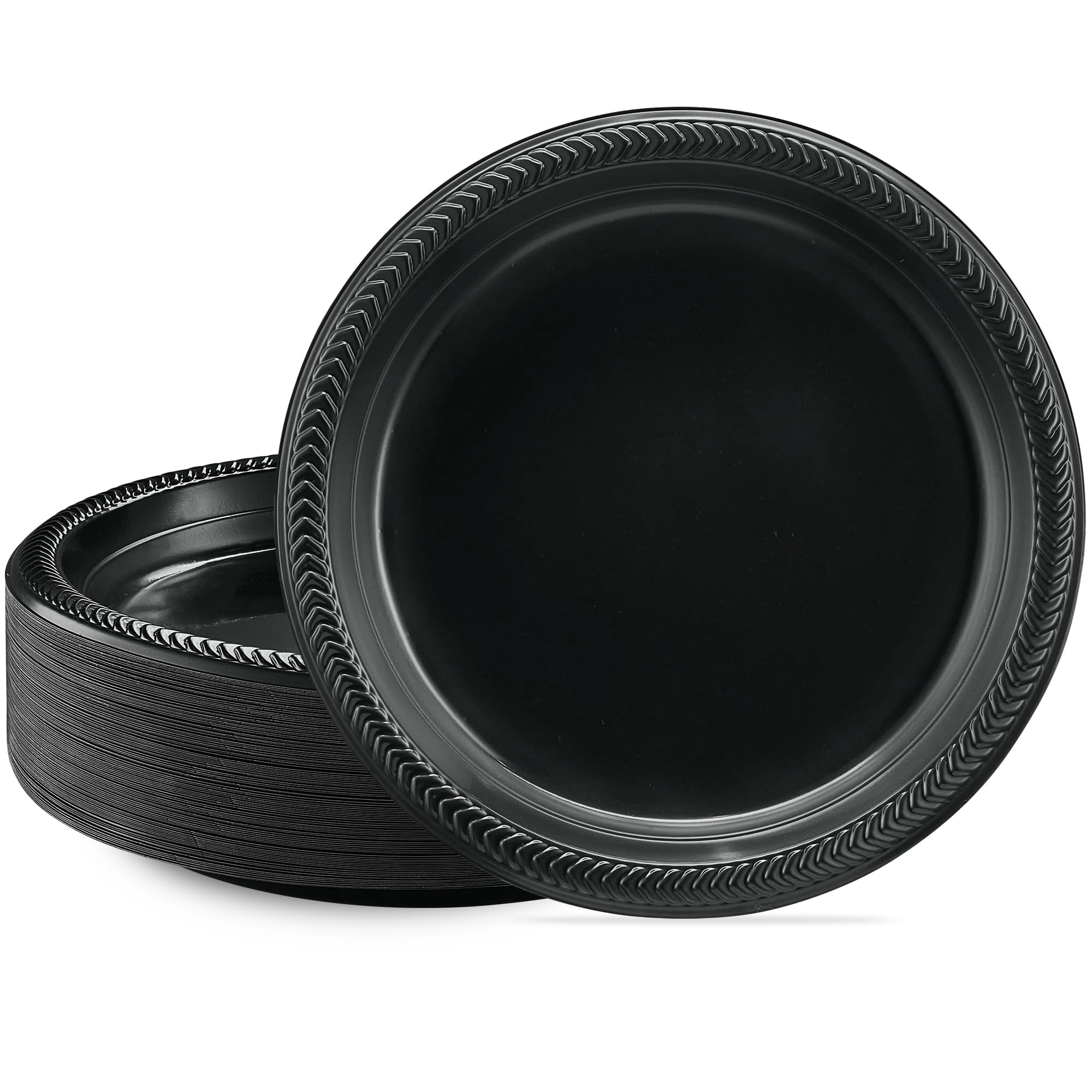 Platos Llanos Desechables De Plástico Plasticpro 23 Cm 100 Unidades