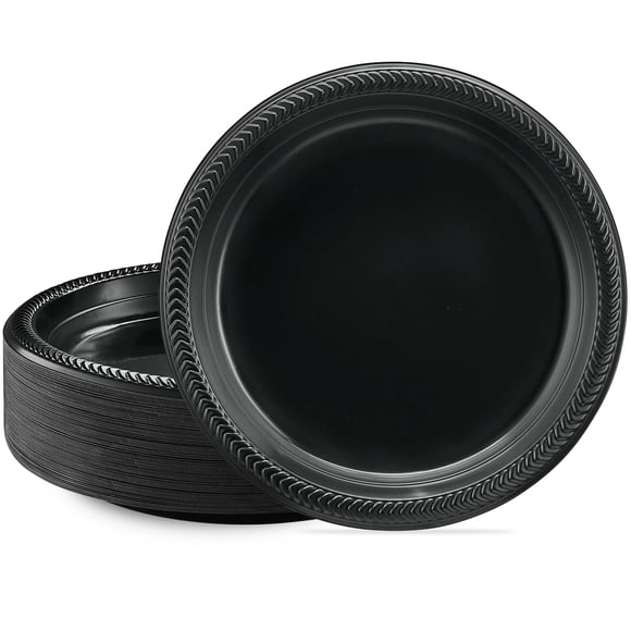 Platos llanos desechables de plástico PLASTICPRO 23 cm 100 unidades
