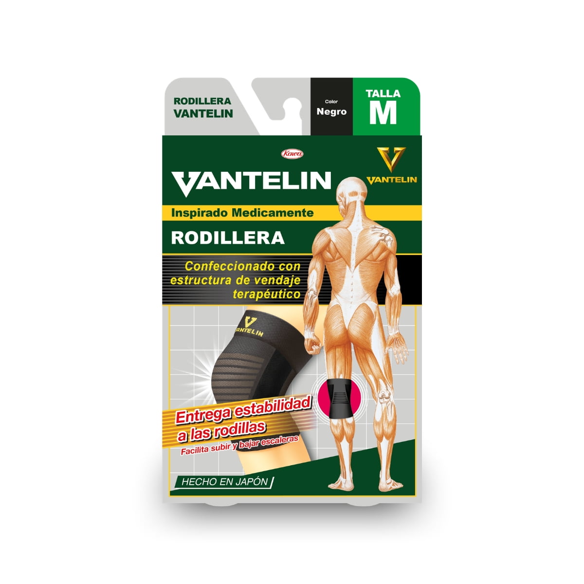 Vantelin - Rodillera Estabilizadora M Negra