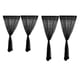 thumbnail image 4 of 2 Set 2 Panel Cortina De Cocina Sheer Puerta Ventana Voile Drape Black, 4 of 6