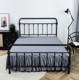 thumbnail image 1 of suxuMhao Faldón de Cama con Volantes, Tamaño King 78x80+caída14in, Gris Oscuro, 1 Pieza - Faldón de Cama Suave Cepillado con Esquina Dividida y Plataforma, Faldón de Cama a Prueba de Polvo, Diseño, 1 of 3
