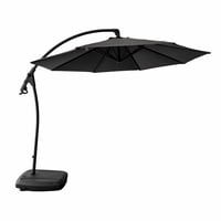 Quitasol Lateral Con Base Relan Gris Grafito 300 Cm Manivela