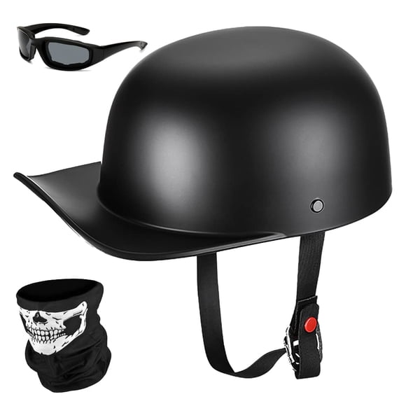 Casco de moto Yesmotor Baseball Media Cap Matte Black M