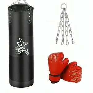 Genérico - Saco De Boxeo Vacio Punching Ball Bag Box + Cadenas