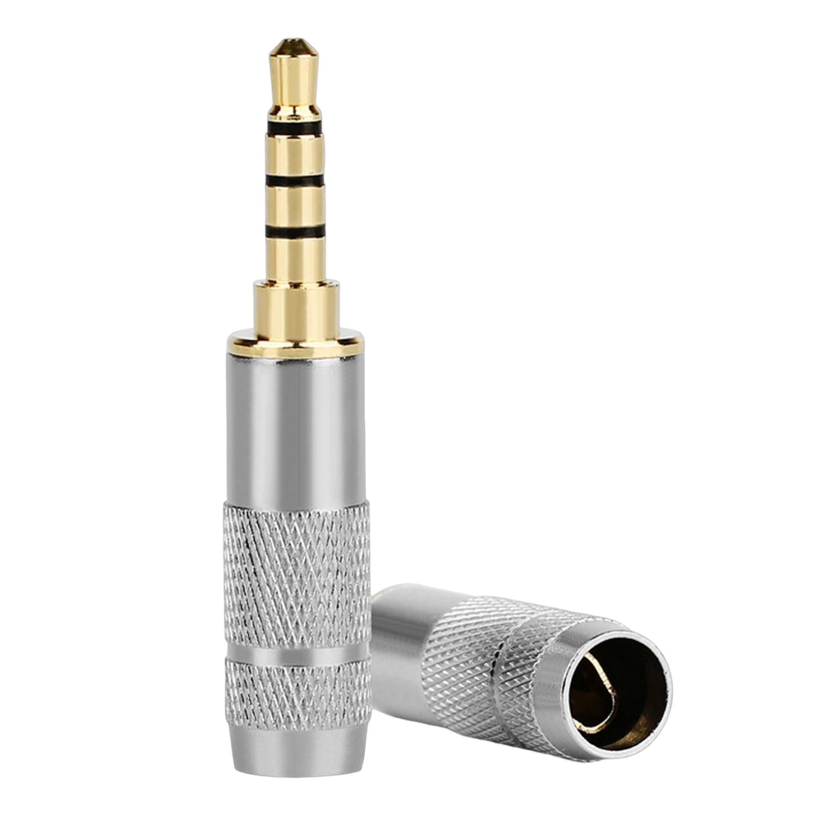 Magideal - 3 5mm 4 Polos Reparación Auriculares Audio Jack Enchufe Adaptador Estéreo Soldadura Diy Adaptador Conector Soldadura Cobre Reemplazo Para