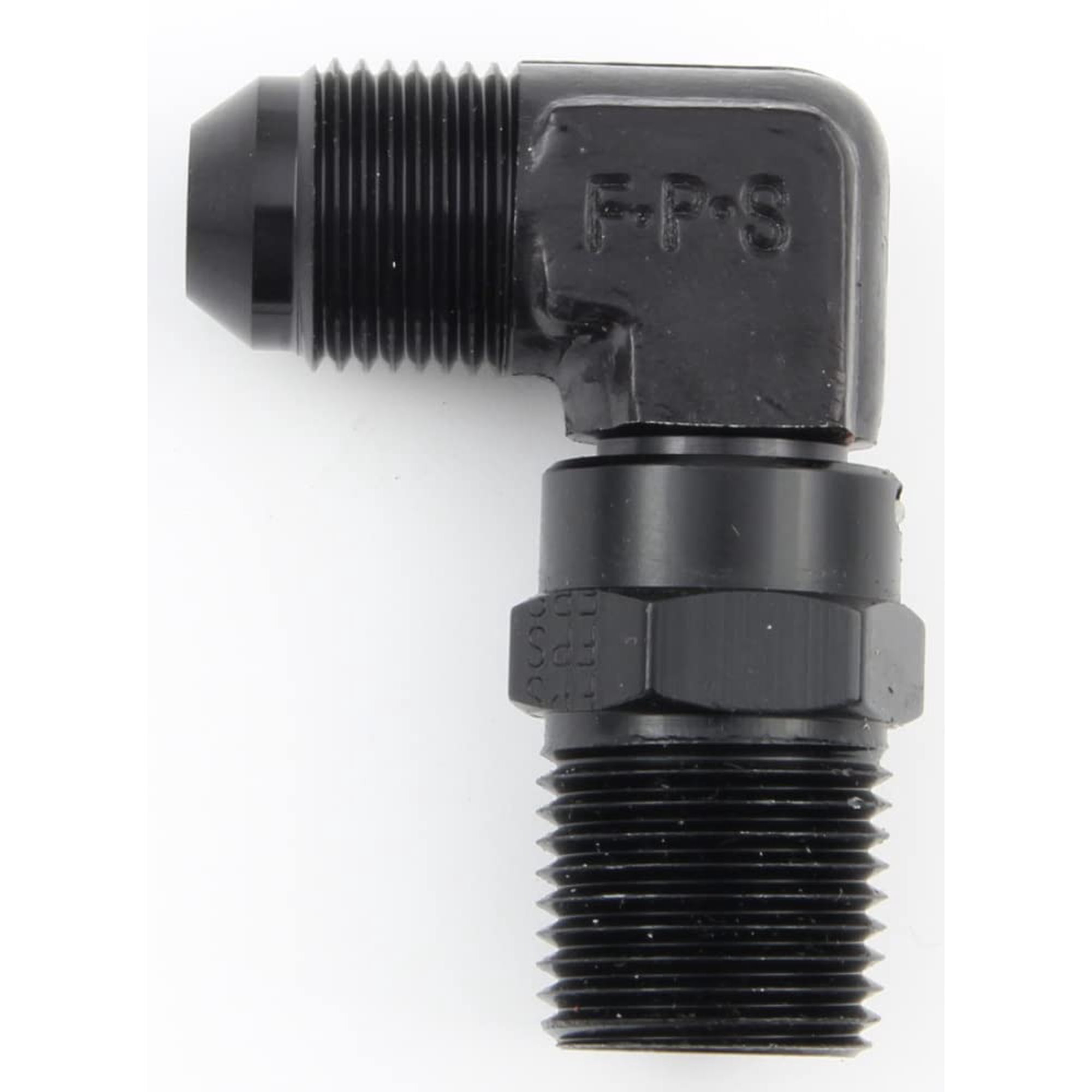 Adaptador Fragola -8an A 1/2 Npt, Giratorio De 90°, Negro