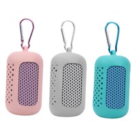 Magideal - Juego De 3 Toallas Refrescantes, Toallas De Hielo Para Gimnasio, Vendas Refrescantes Para El Cuello, Microfibra Para Entrenamientos, Fitness Y Activid Rosa Gris Azul