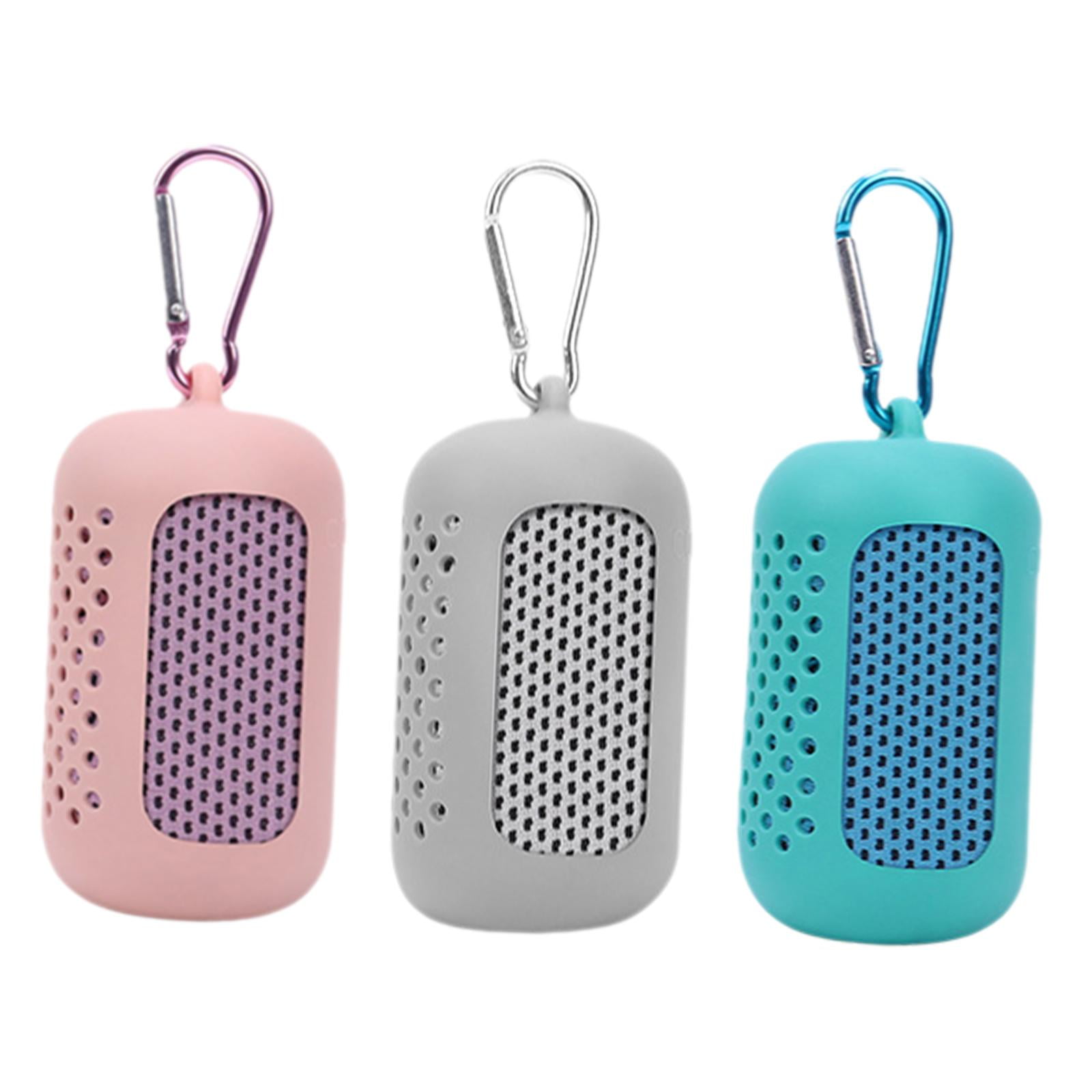 Magideal - Juego De 3 Toallas Refrescantes, Toallas De Hielo Para Gimnasio, Vendas Refrescantes Para El Cuello, Microfibra Para Entrenamientos, Fitness Y Activid Rosa Gris Azul