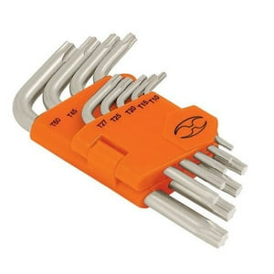 Truper - Llaves Torx Estrella T10-T50 Cortas Juego 9 Piezas