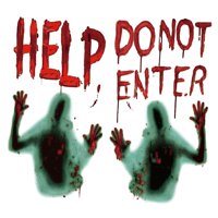 Magideal - Bloody Handprints Zombie Halloween Giant Halloween Eve Decor Zombie Creepy Halloween Party Supplies Para Yard Bar Party Decoración De Halloween