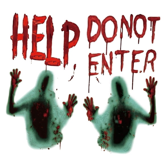 Bloody Handprints Zombie Halloween Giant Halloween Eve Decor Zombie Creepy Halloween Party Supplies para Yard Bar Party Decoración de Halloween