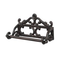 Magideal - Portarrollos De Papel Higiénico, Dispensador De Rollos, Adorno, Fácil Instalación, Organizador De Papel Higiénico Vintage Para Decoración Del Baño Y E Negro