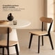 thumbnail image 2 of Silla Para Comedor Cocina Madera Moderna Respaldo Curvo Fresno Negra, 2 of 8