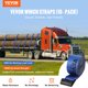 thumbnail image 2 of Correas para camiones VEVOR, 4 x 9 m, resistentes, con ganchos planos, 8164 kg, paquete de 10, 2 of 9