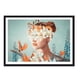 thumbnail image 1 of Cuadro Flores De Mujer de Costado con Marco Negro, 1 of 1