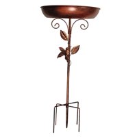 Magideal - Baño Para Pájaros De Metal, Baño Para Pájaros Independiente, Decoración Fácil De Montar, Diseño Vintage, Suministros De Jardín, Comedero Para Pájaros