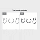 thumbnail image 1 of 3/5pcs Stainless Steel Septal Ring Clip for Unisex - Non-Piercing Body Jewelry for a Natural Look, 1 of 5
