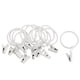 thumbnail image 2 of 12 Piezas De Cortinas De Metal, Anillos Para Cortinas Con Clips, Porcelana Blanca De 25 Mm, 2 of 5