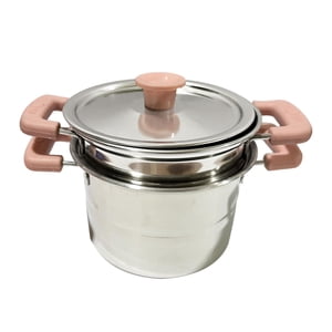 Magideal - Sartenes Sartén Wok Con Tapa Olla De Leche, Utensilios De Cocina De Acero Inoxidable Multiusos, Sartén Antiadherente Wok Para El Hogar Restaurante Fie Olla De Sopa Rosa