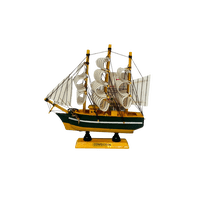 Decostilo - Adorno: Barco Velero De Madera 15Cm