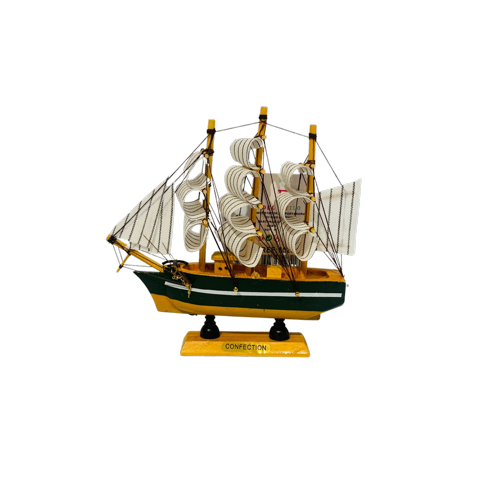 Decostilo - Adorno: Barco Velero De Madera 15Cm