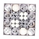 thumbnail image 3 of Juego De 44 Adornos De Bolas Navideñas DIY Para Aniversario, Oficina, Restaurante, Color Blanco Plateado, 3 of 5