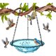thumbnail image 1 of Baño pájaros solar colgante cuenco vidrio exterior fuente agua aves silvestres, 1 of 8