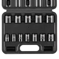 Juego De Enchufes Vevor 3/8 Drive Impact De 12 Piezas Sae 5/16-1 Con Funda