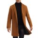thumbnail image 1 of INSPIRE CHIC Abrigo para Hombre con Solapa de Muesca, Abotonado, de Peso Medio, Manga Larga, Talla XL, Marrón, 1 of 7