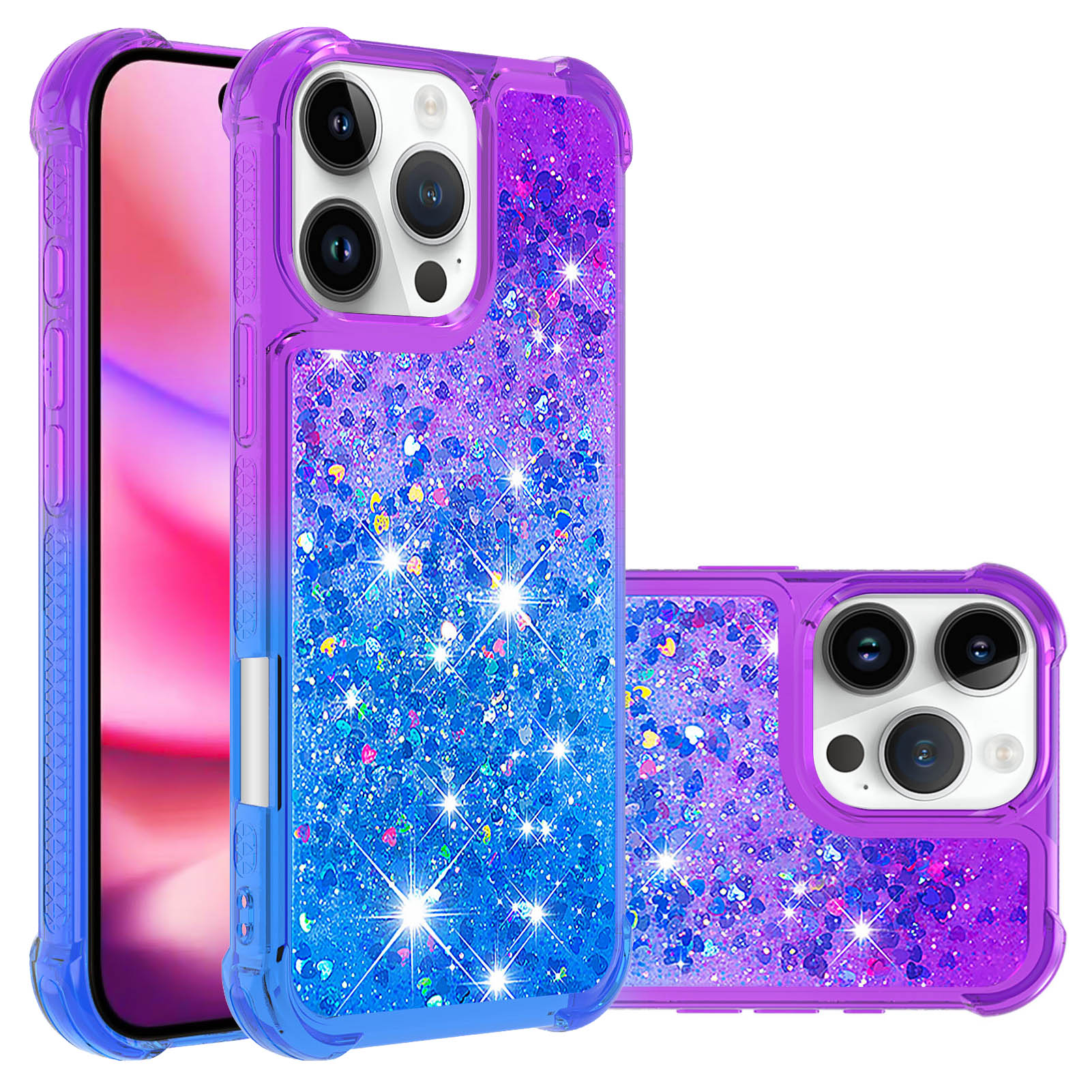 Foxdock - Funda Para Iphone 16 Pro Con Diseño Gradiente Y Brillo Líquido Antigolpes Tpu