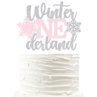 Domoo Of Dreams - Fiesta De Primer Cumpleaños De Cake Topper Winter Onederland Snowflake