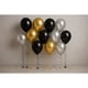 thumbnail image 2 of Set 25 globos surtidos (dorado-negro-plata), 2 of 2