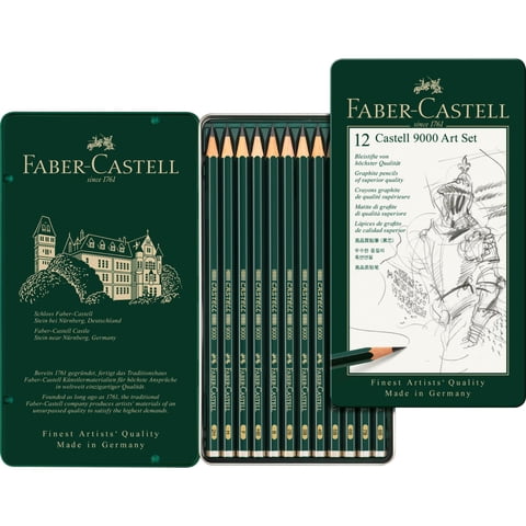 Faber Castell - Lápiz Grafito Castell 9000 Arte Faber-Castell X12 Uds.