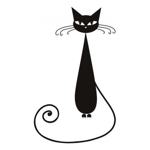 Rienda Libre Graphics - Decomural Black Cat House Cats Ws-17135