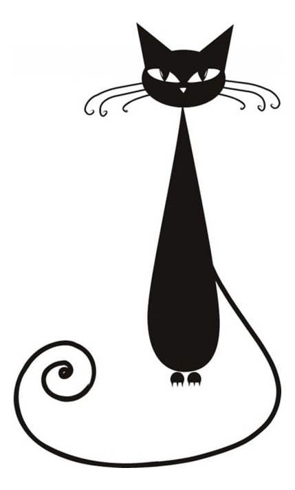 Rienda Libre Graphics - Decomural Black Cat House Cats Ws-17135