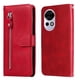 thumbnail image 2 of Funda con Cremallera para Huawei Nova 12, Carcasa Cartera de Cuero PU con Soporte y Tarjetero, 2 of 6