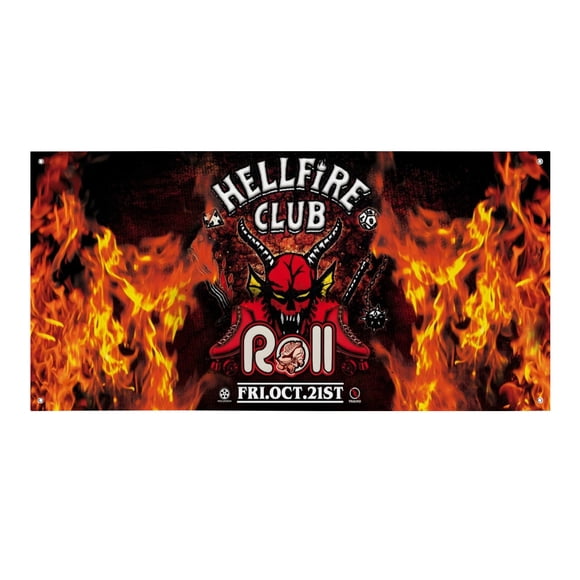 El Club del Fuego Infernal Fondo Temático Pancarta Suministros de Decoración para Fiesta de Cumpleaños, Decoración de Fondo de Fiesta Personalizado,60*90cm