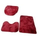 thumbnail image 5 of Juego De 3 Alfombrillas De Baño Con Tapa De Inodoro Absorbente Para Bañeras, Color Rojo, 5 of 5