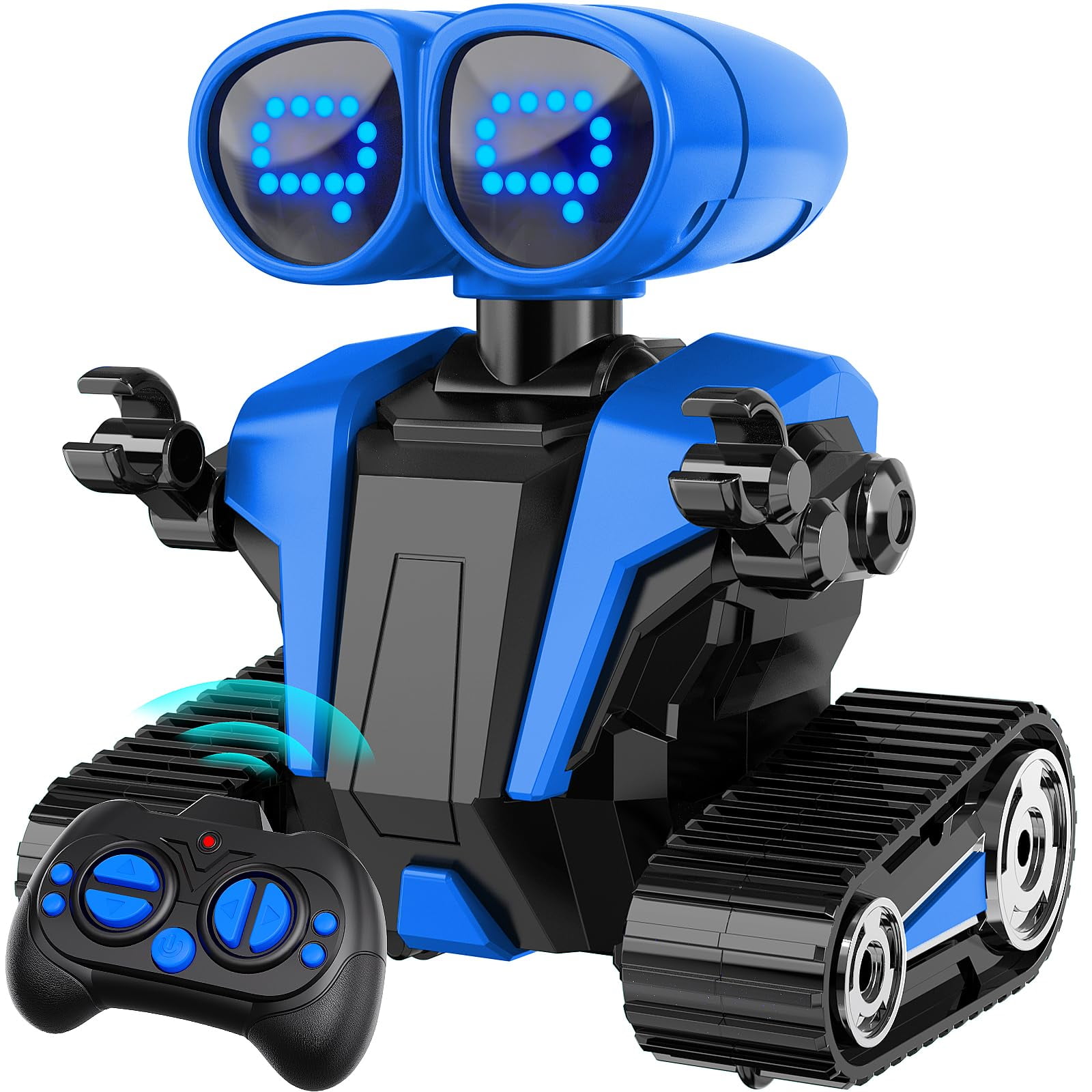 Robot De Juguete Mindpal Emo Recargable Con Mando A Distancia, Color Azul